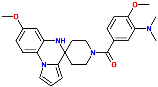 (image for) MC007921 [3-(Dimethylamino)-4-methoxyphenyl](7'-methoxy-1H,5'H-spiro[piperidine-4,4'-pyrrolo[1,2-a]quinoxalin]-1-yl)methanone